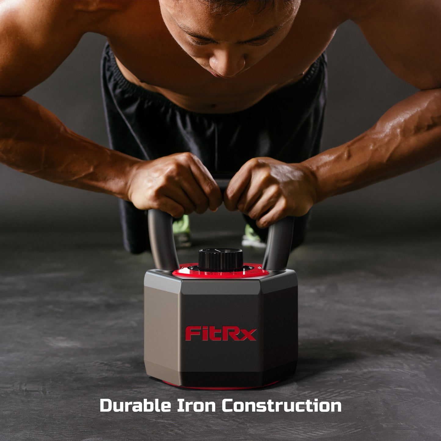Smartstack Wide Handle Adjustable Kettlebell for Home Gym Workouts, 25-40 Lbs