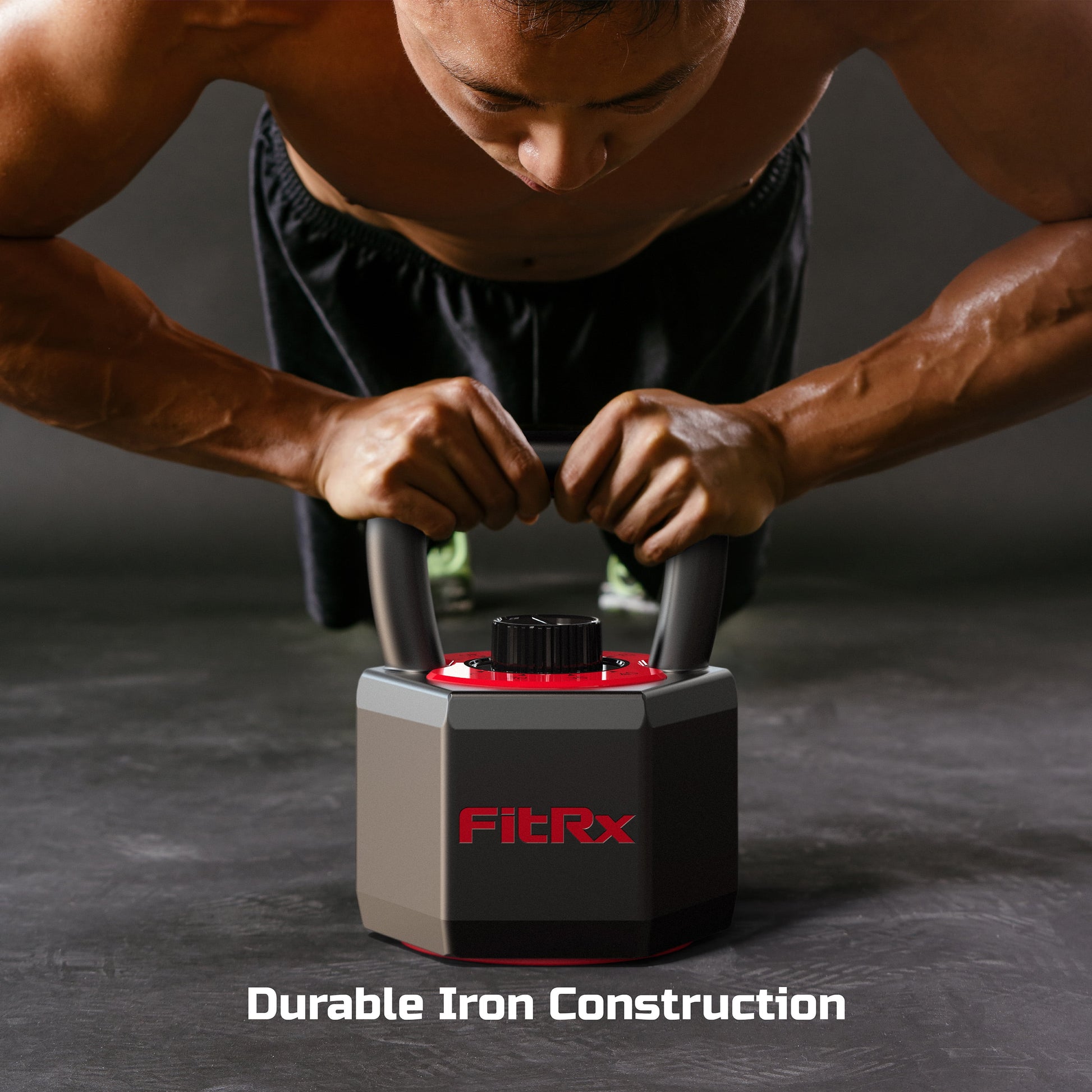Smartstack Wide Handle Adjustable Kettlebell for Home Gym Workouts, 25-40 Lbs