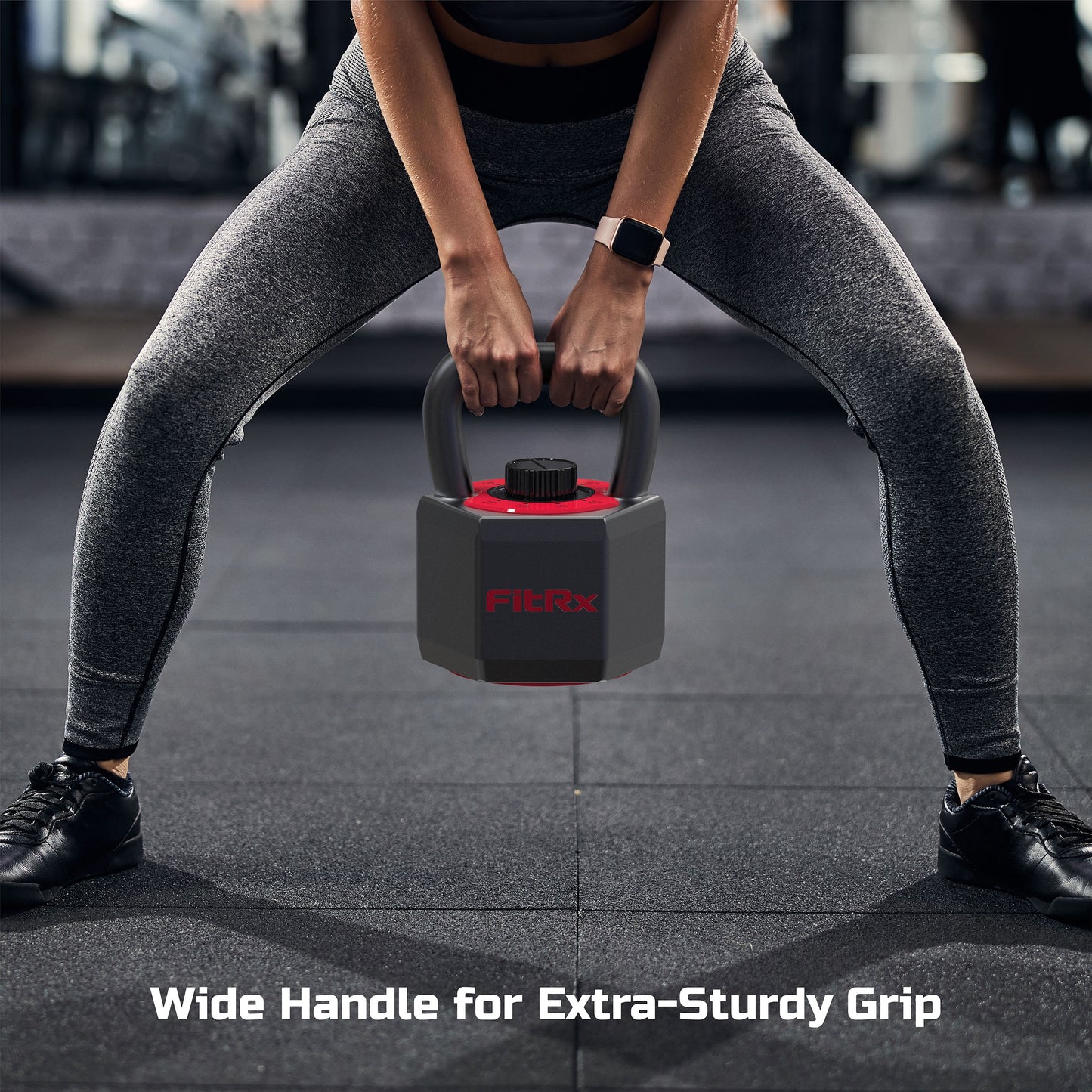 Smartstack Wide Handle Adjustable Kettlebell for Home Gym Workouts, 25-40 Lbs