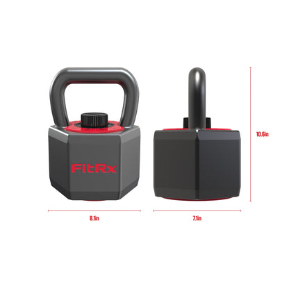 Smartstack Wide Handle Adjustable Kettlebell for Home Gym Workouts, 25-40 Lbs